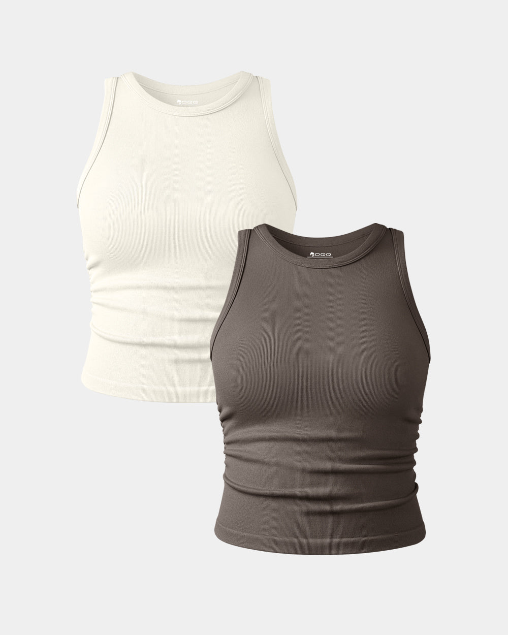 Crew Neck Sleeveless Crop Camis