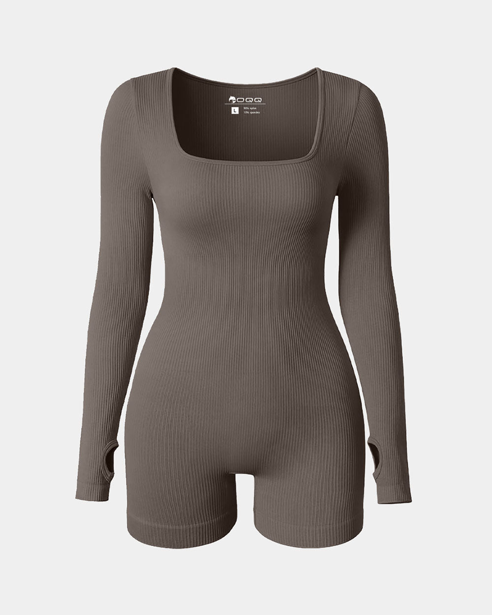 Long Sleeve Square Neck Jumpsuits Rompers