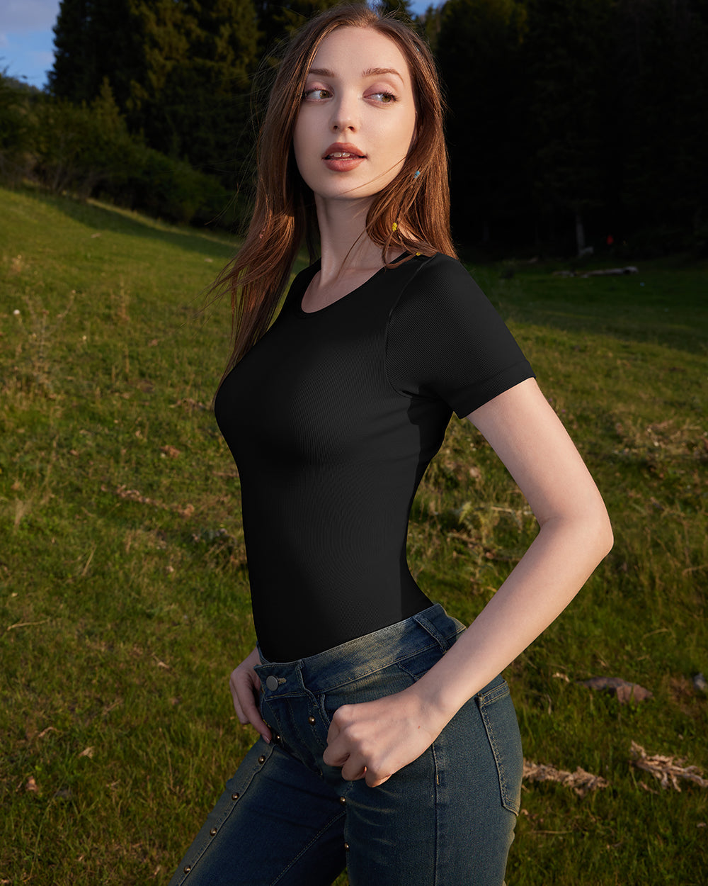 Short Sleeve Tops Bodysuits
