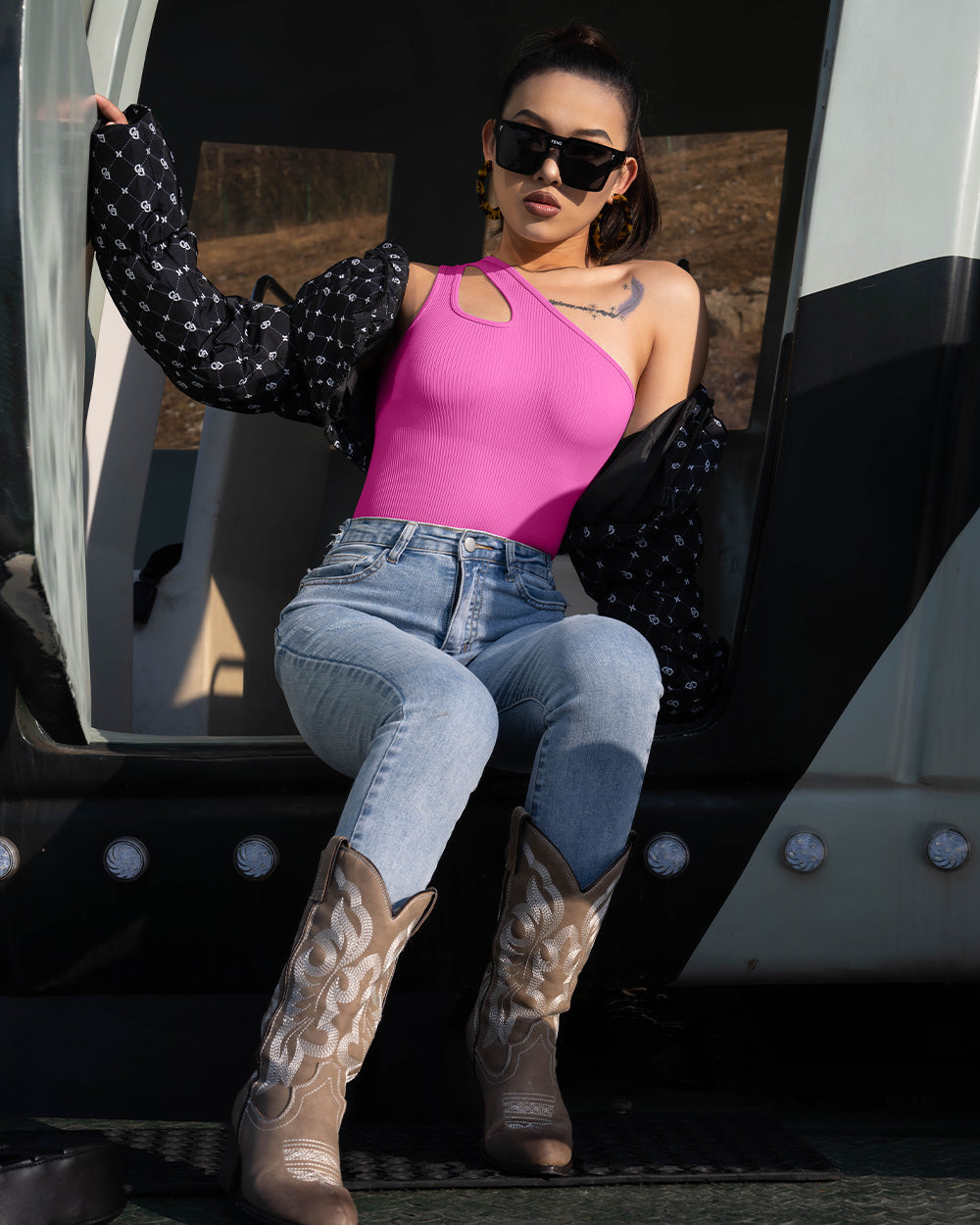 Shoulder Tank Bodysuits