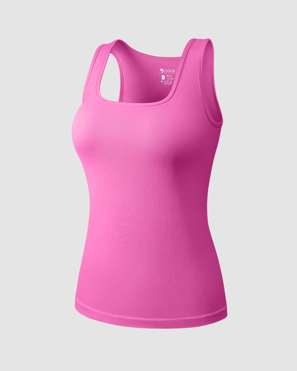 Square Neck Fitted Layer Sleeveless Tank Tops