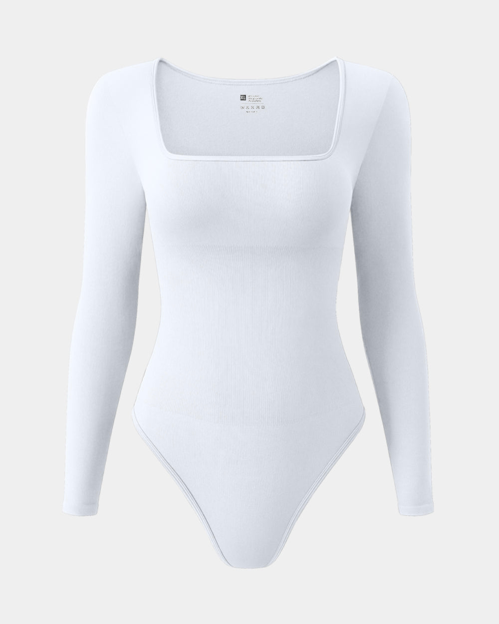 Sexy Ribbed Square Neck Long Sleeve Bodysuits