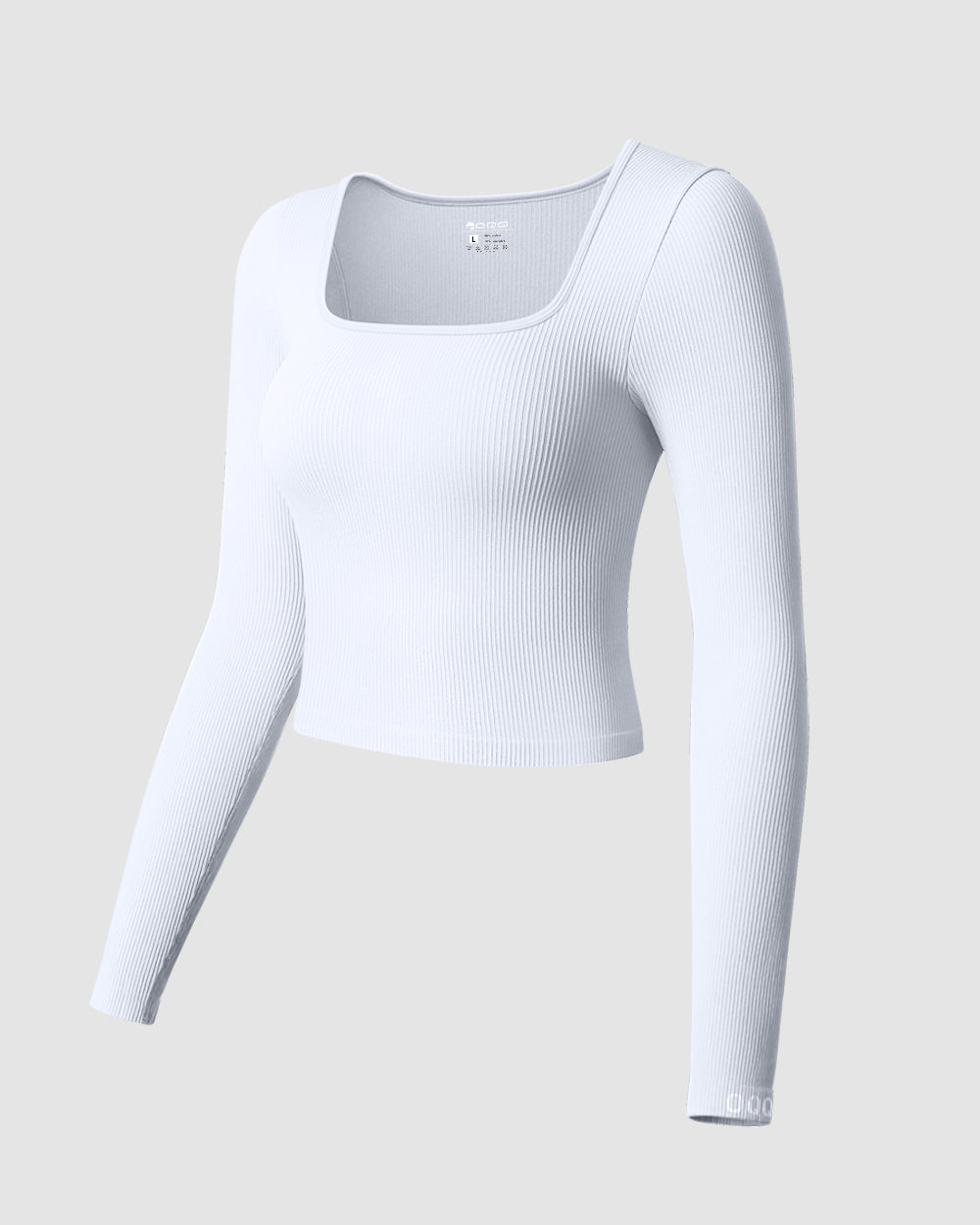 Long Sleeve Square Neck Tee Shirts Tops