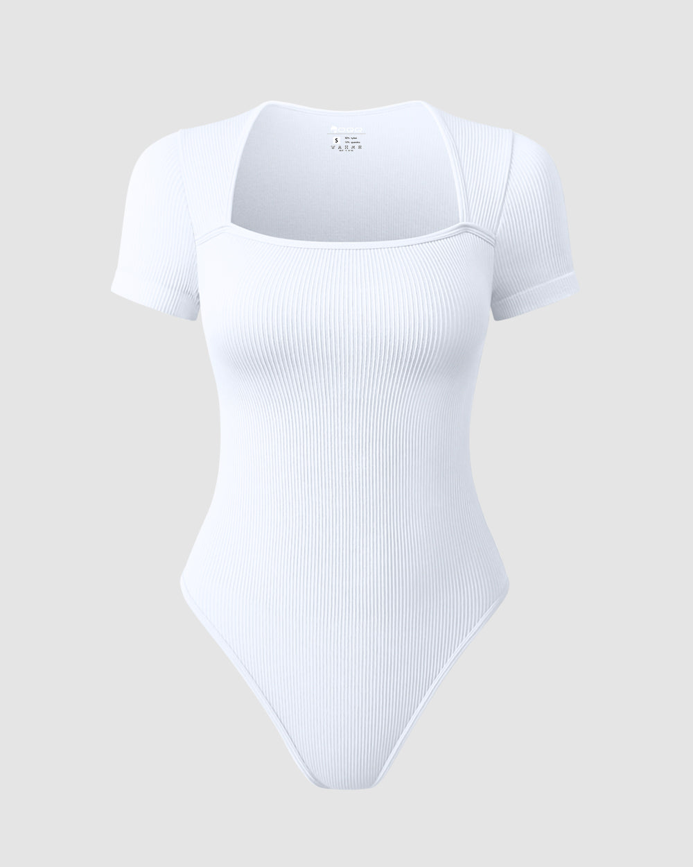 Short Sleeve Ribbed Saquare Neck Bodysuits