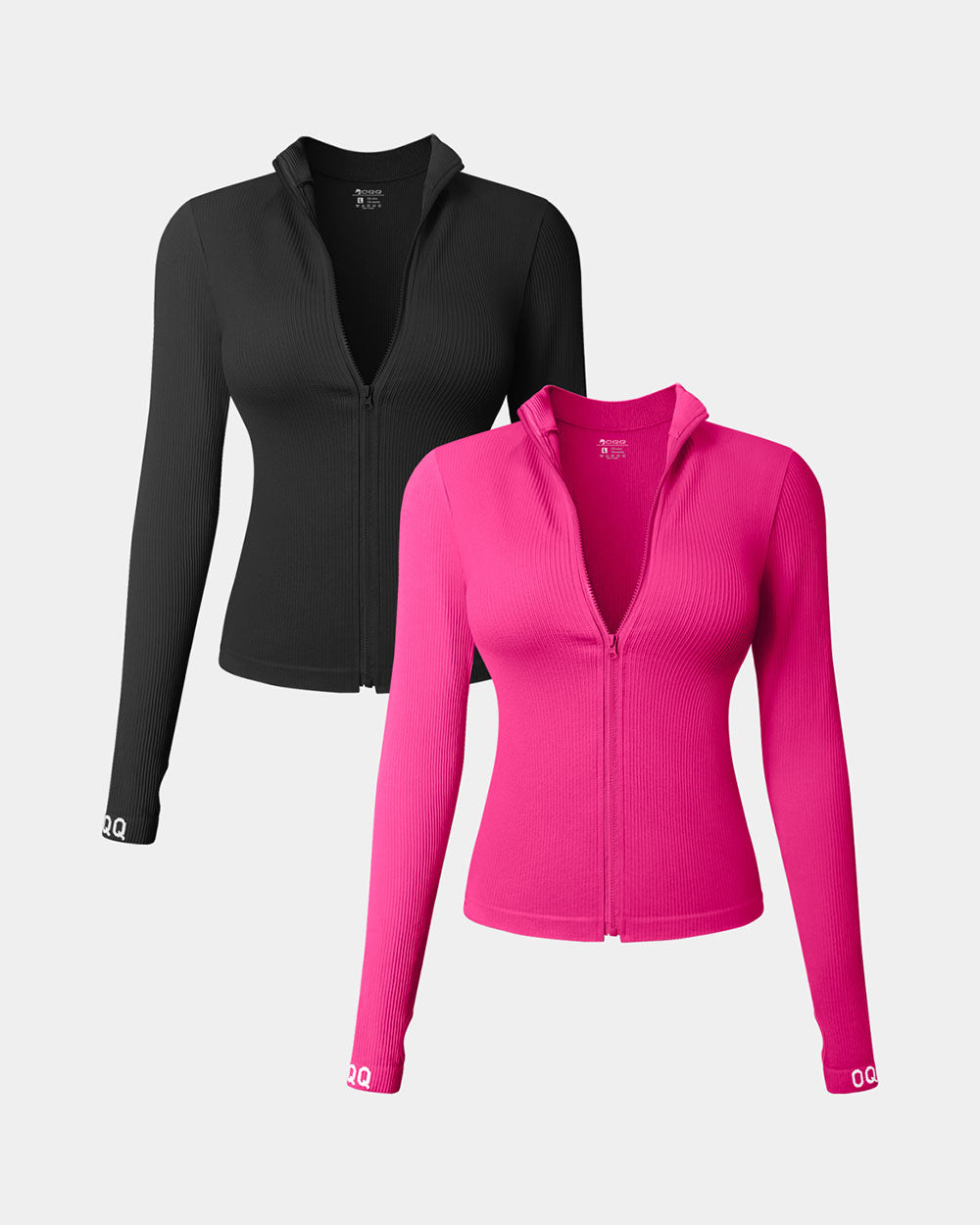 Long Sleeve Front Zipped Tops