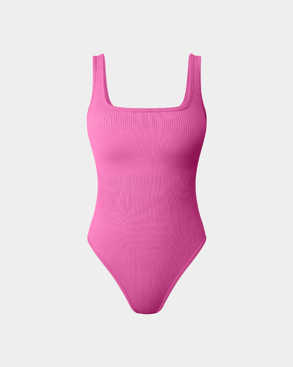 Ribbed Square Neck Sleeveless Tank Tops Bodysuits