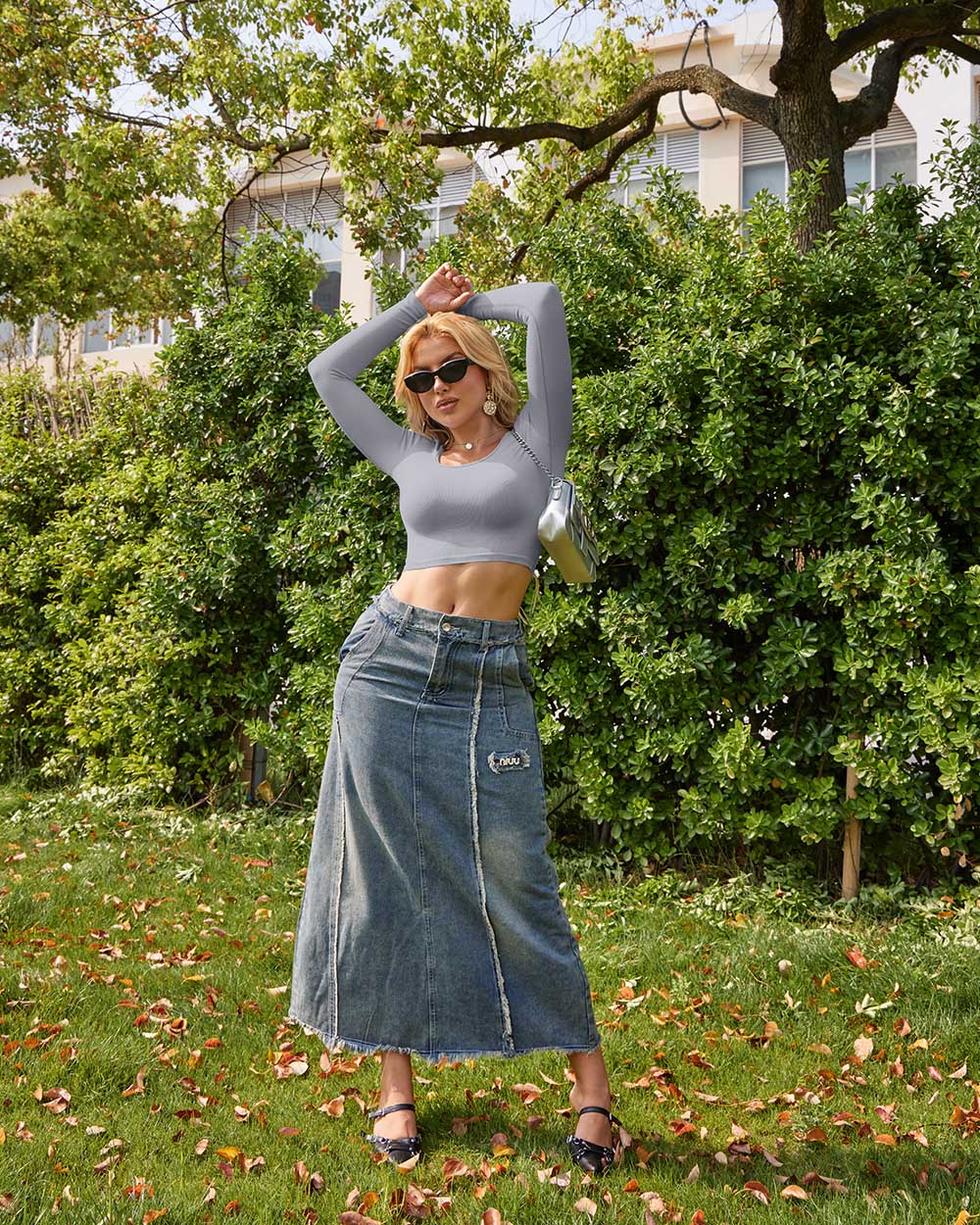 Round Neck Crop Tops