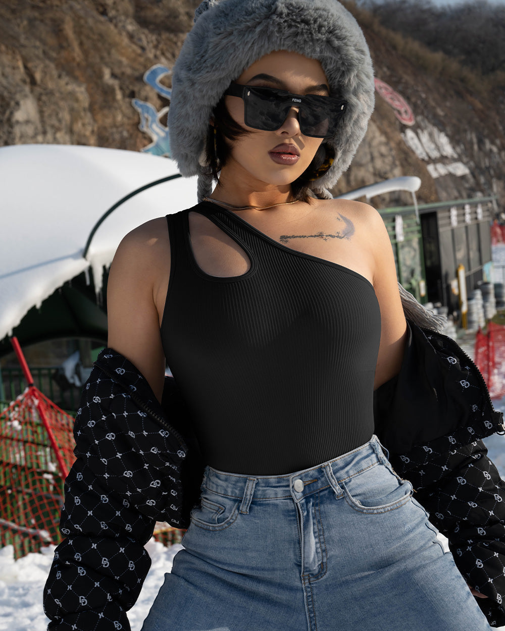Shoulder Tank Bodysuits