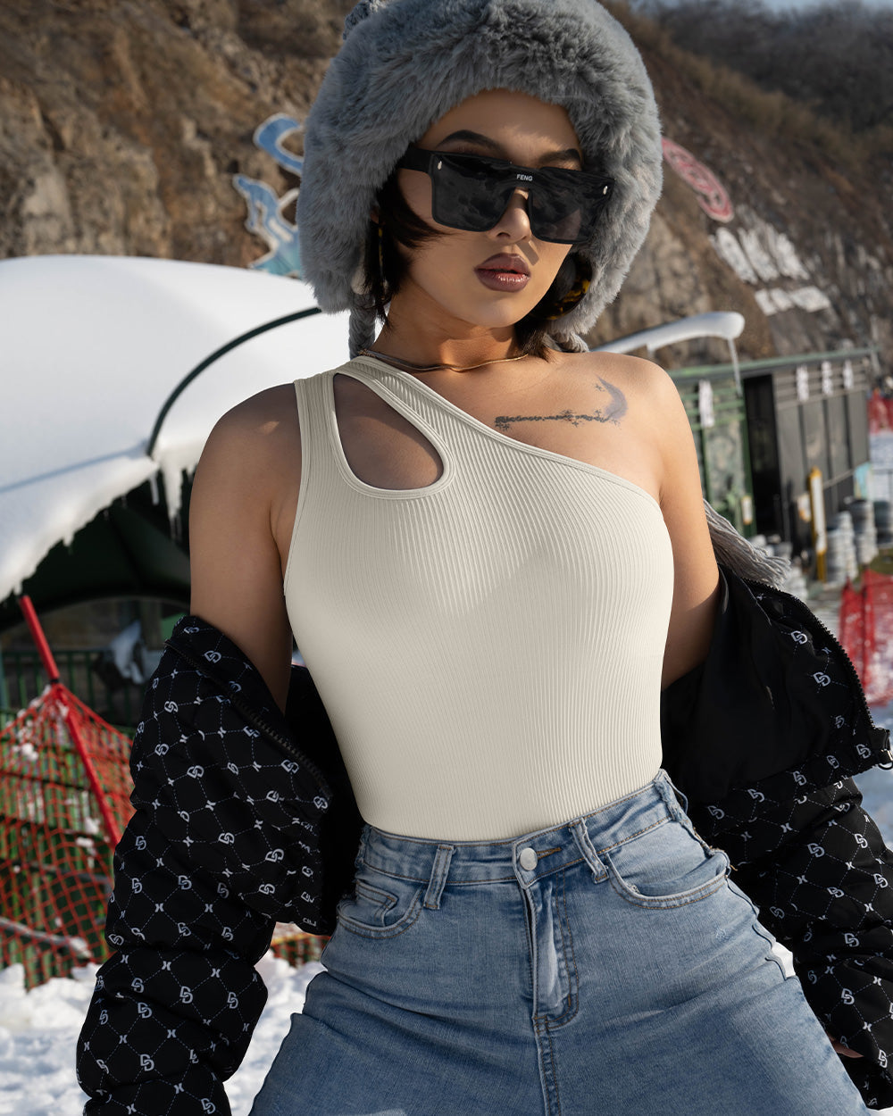 Shoulder Tank Bodysuits