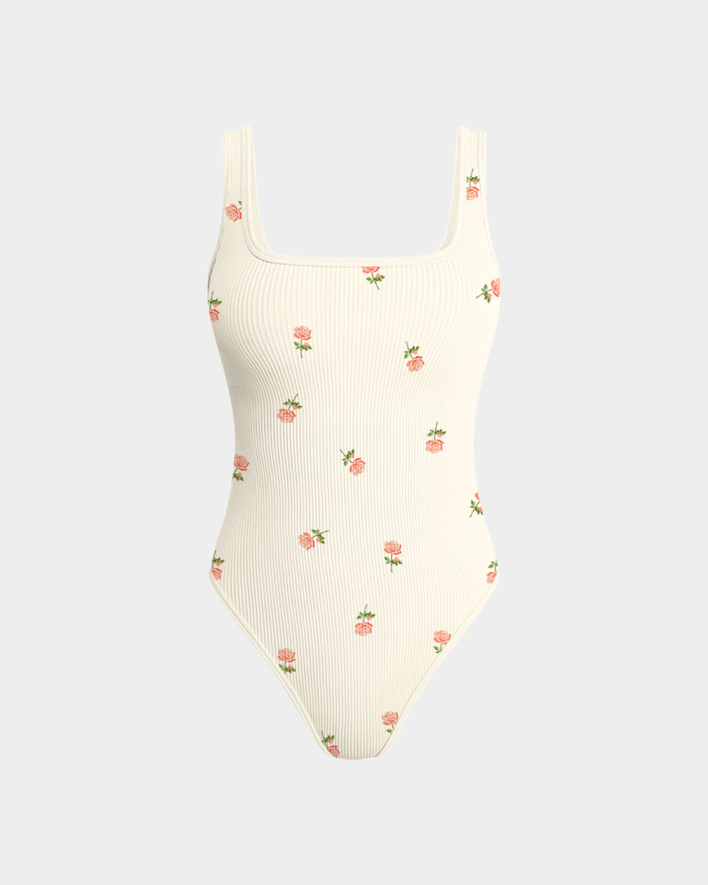 Ribbed Square Neck Sleeveless Tank Tops Bodysuits