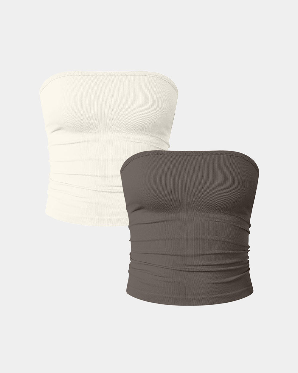 Tube Tops Strapless Sleeveless Classic-Fit Shirts Crop Tops