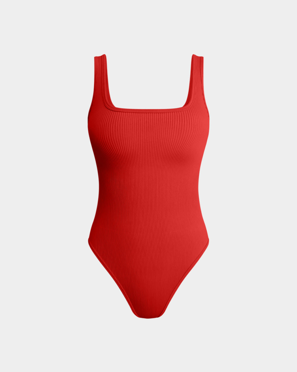 Ribbed Square Neck Sleeveless Tank Tops Bodysuits