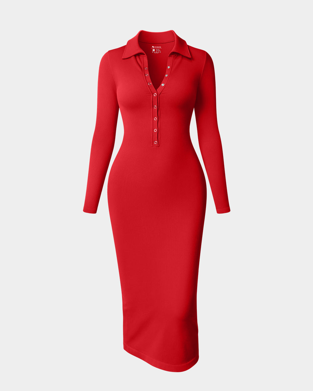 Ribbed Back Slit Button Down Bodycon Elegant Party Dresses