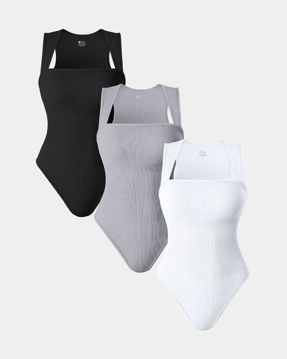 Square Neck Sleeveless Bodysuits