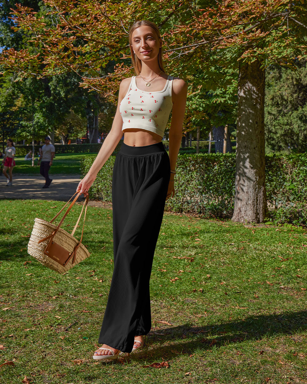 Wide Leg High Waist Lounge Adjustable Legging