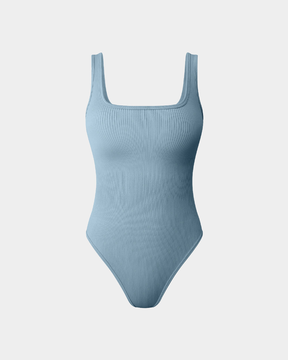 Ribbed Square Neck Sleeveless Tank Tops Bodysuits