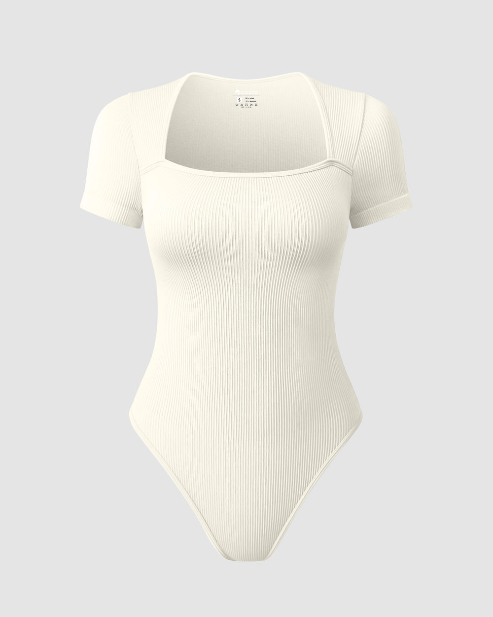 Short Sleeve Ribbed Saquare Neck Bodysuits