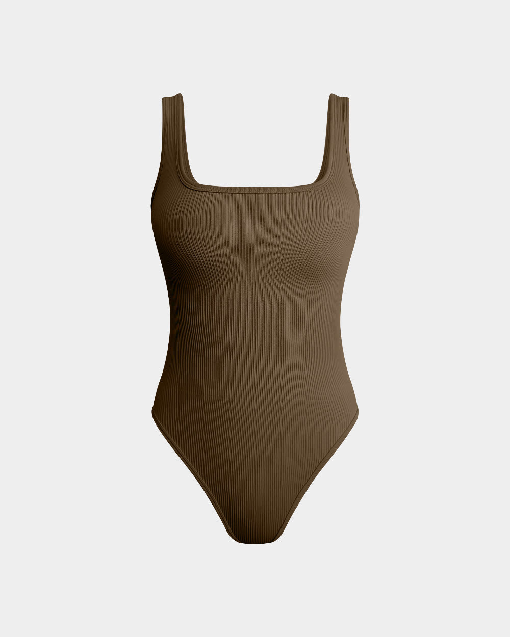 Ribbed Square Neck Sleeveless Tank Tops Bodysuits