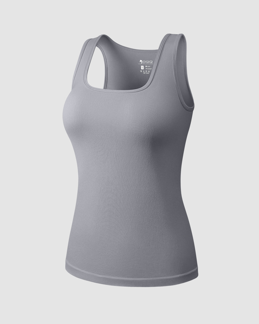 Square Neck Fitted Layer Sleeveless Tank Tops