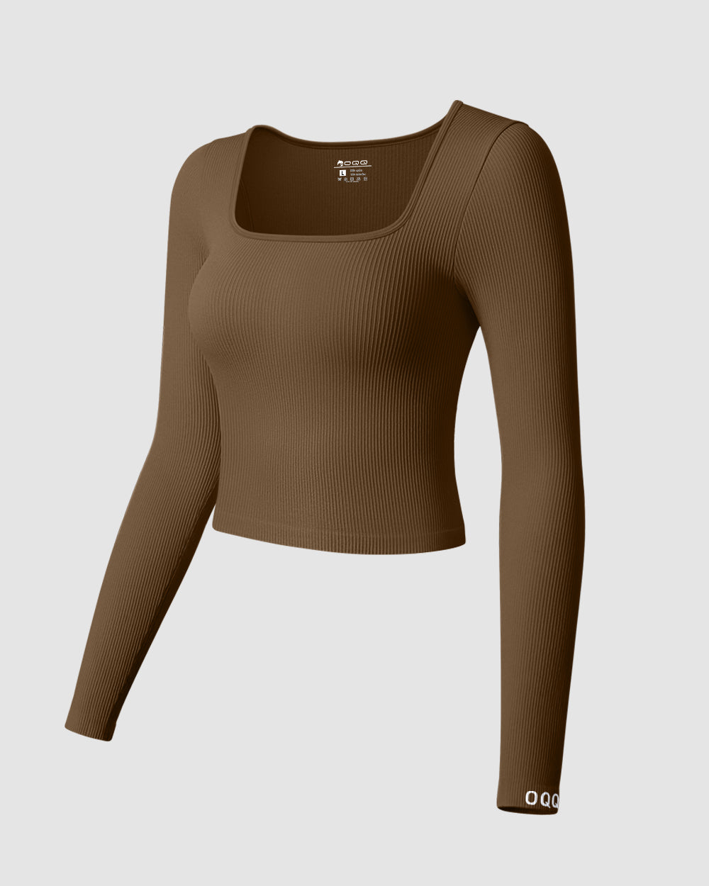 Long Sleeve Square Neck Tee Shirts Tops