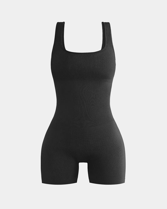 Square Neck Sleeveless Romper
