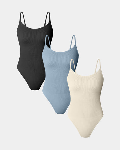 Sleeveless Adjustable Spaghetti Strip Bodysuits