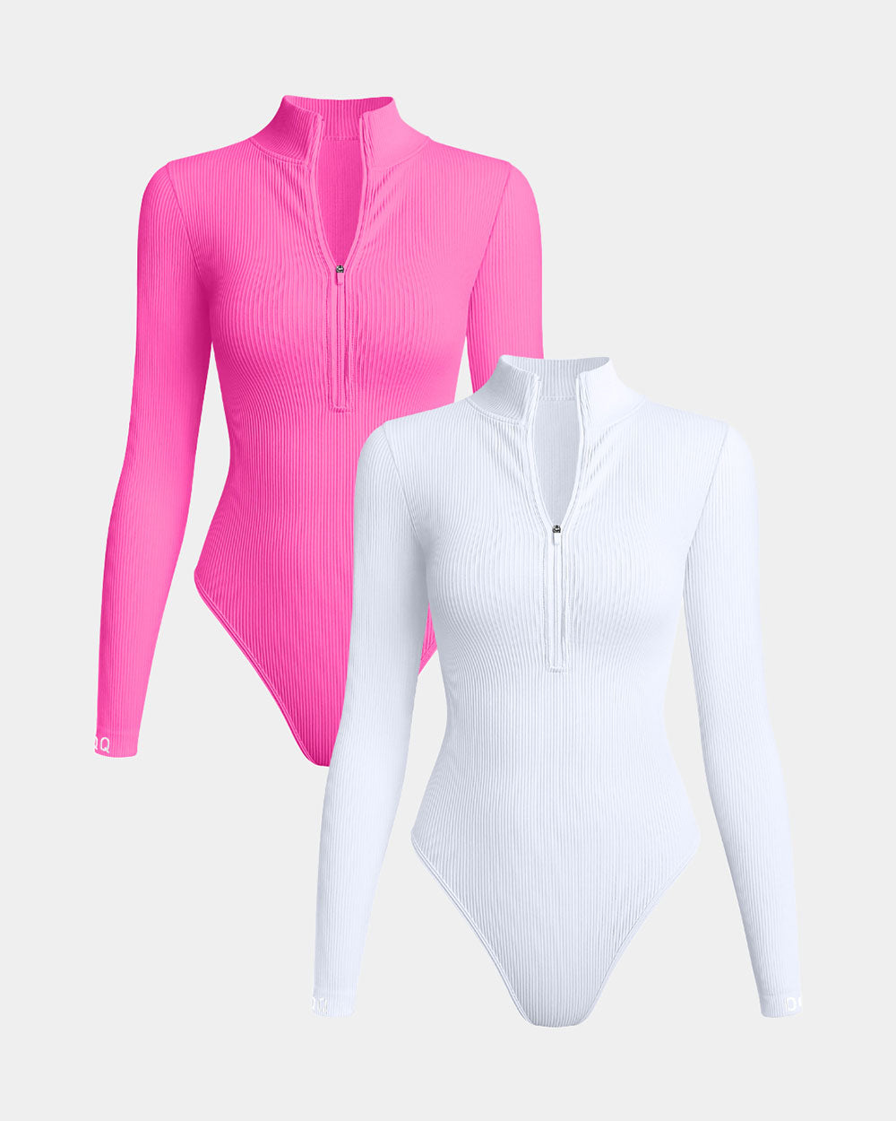 Zip Front Long Sleeve  Bodysuits
