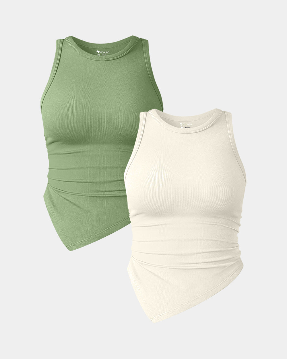 Ruched Sleeveless Tee Shirts