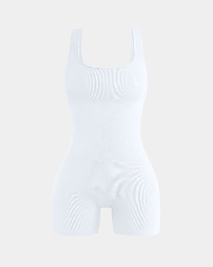 Square Neck Sleeveless Romper