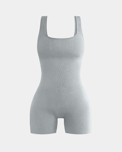 Square Neck Sleeveless Romper