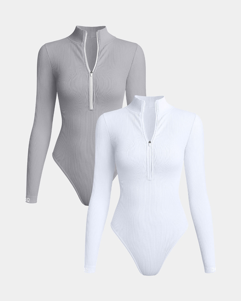 Zip Front Long Sleeve  Bodysuits