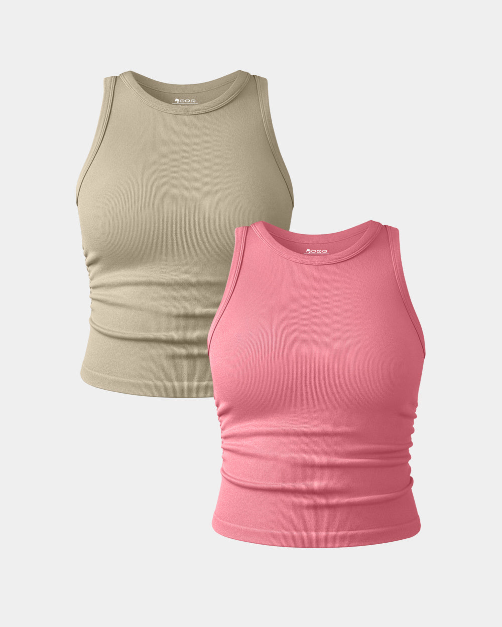 Crew Neck Sleeveless Crop Camis