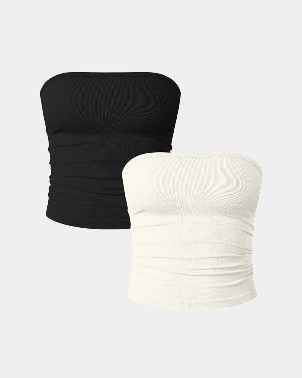 Tube Tops Strapless Sleeveless Classic-Fit Shirts  Crop Tops
