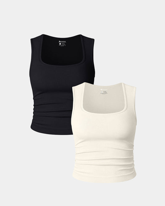 Sleeveless  Square Neck Shirts