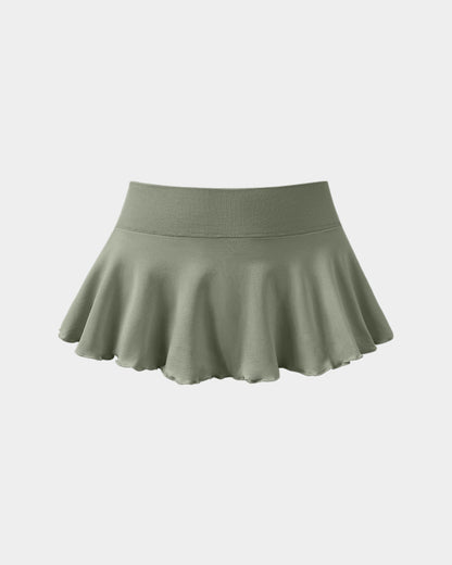 Skirts 2 in 1 Flowy Flared Casual Skirts