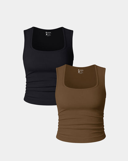 Sleeveless  Square Neck Shirts