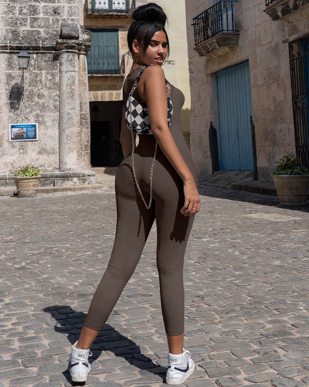 Women Jumpsuits Square Neck Sleeveless