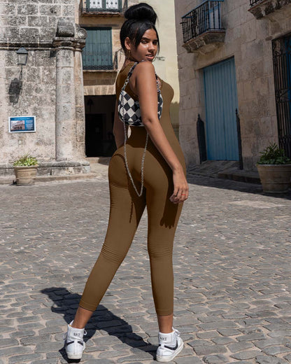 Women Jumpsuits Square Neck Sleeveless