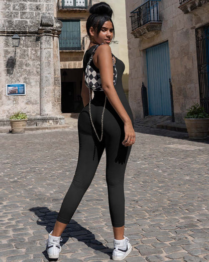 Women Jumpsuits Square Neck Sleeveless