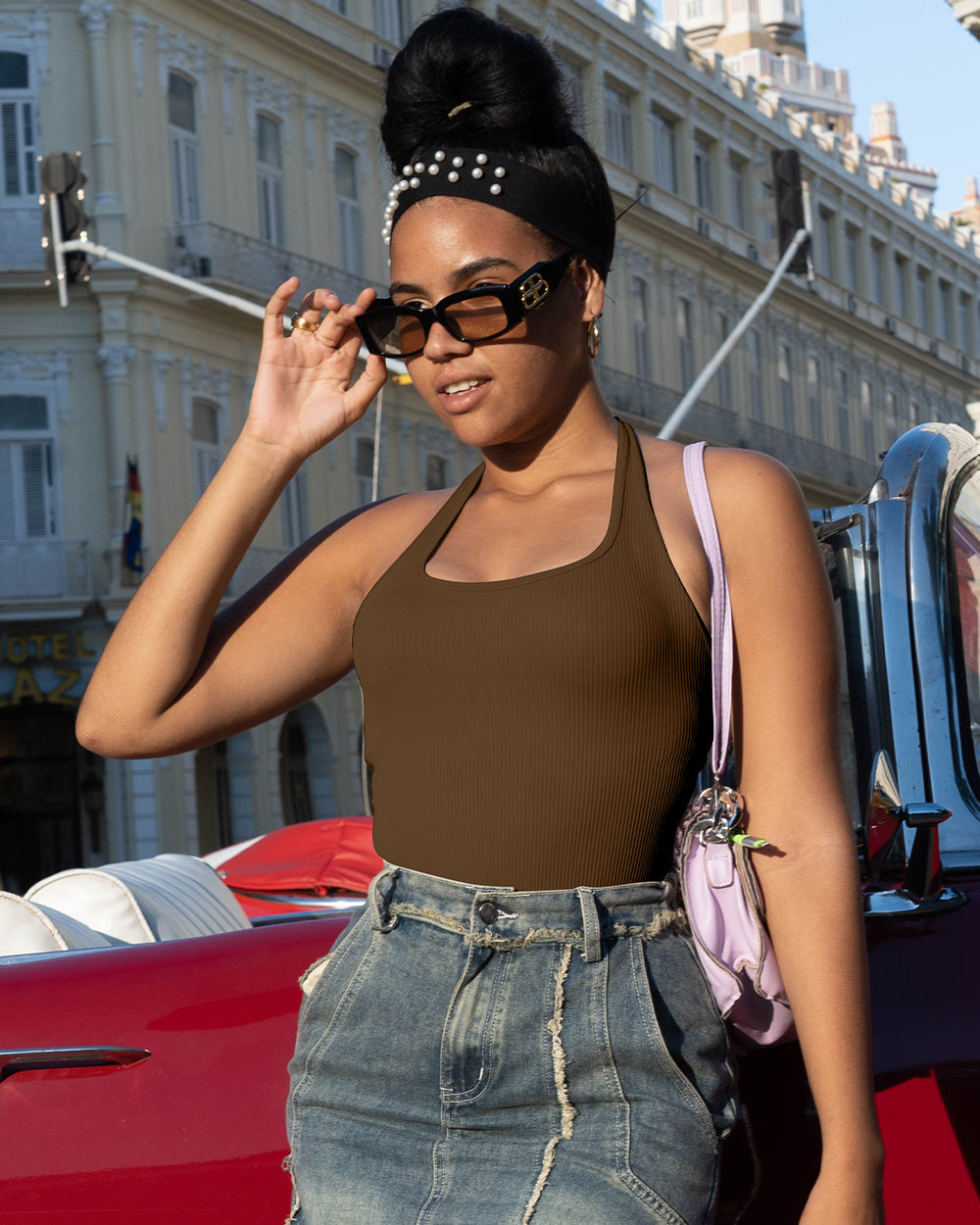 One-piece Sleeveless Bodysuits
