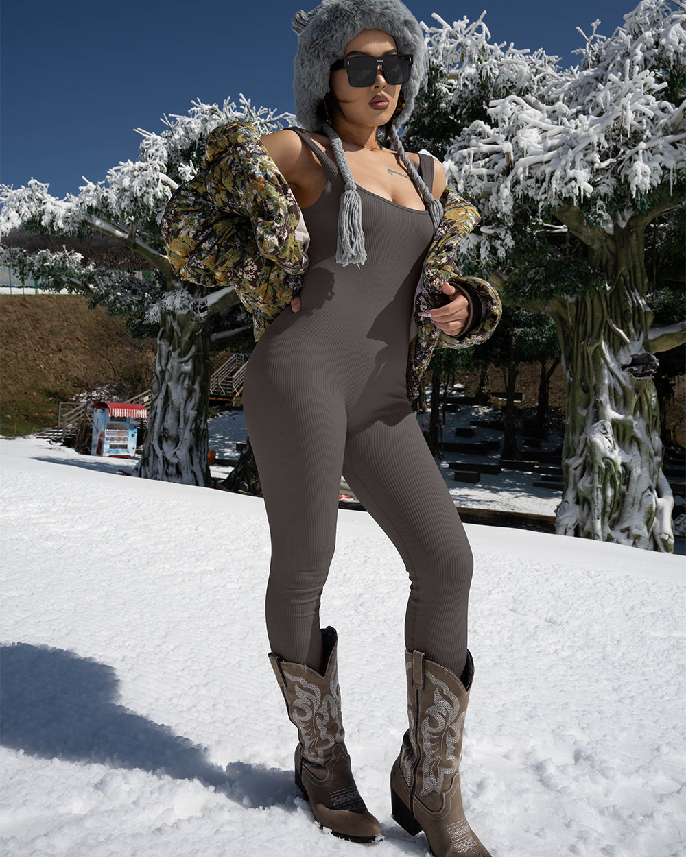 Sleeveless Exercise Jumpsuits