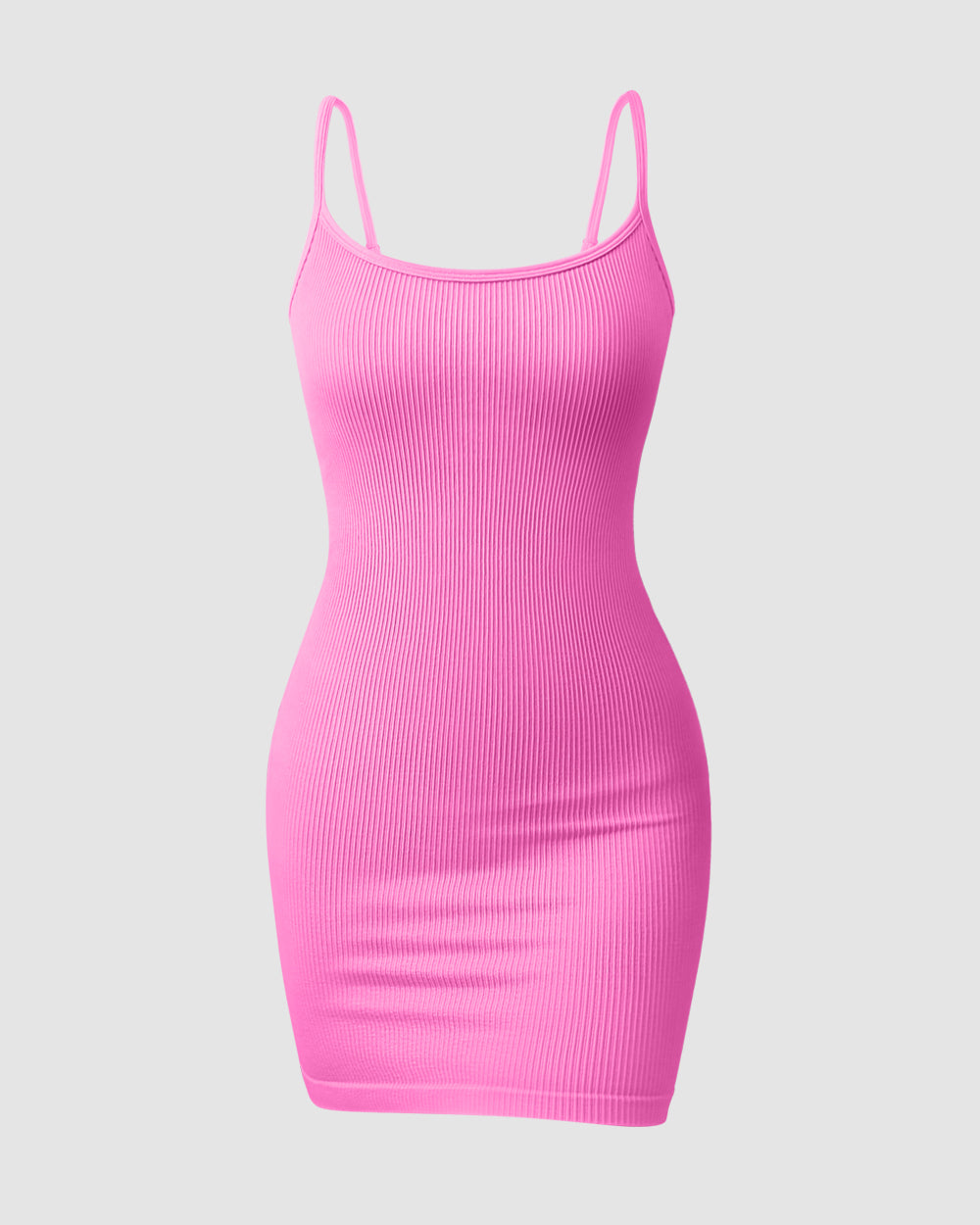 Ribbed Sleeveless  Strips  Dress