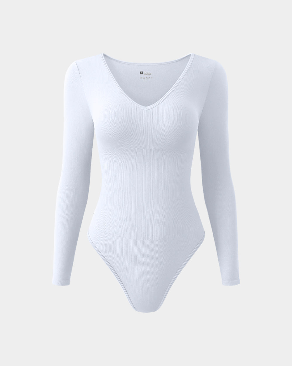Sexy Ribbed T Shirt V Neck Long Sleeve Bodysuits