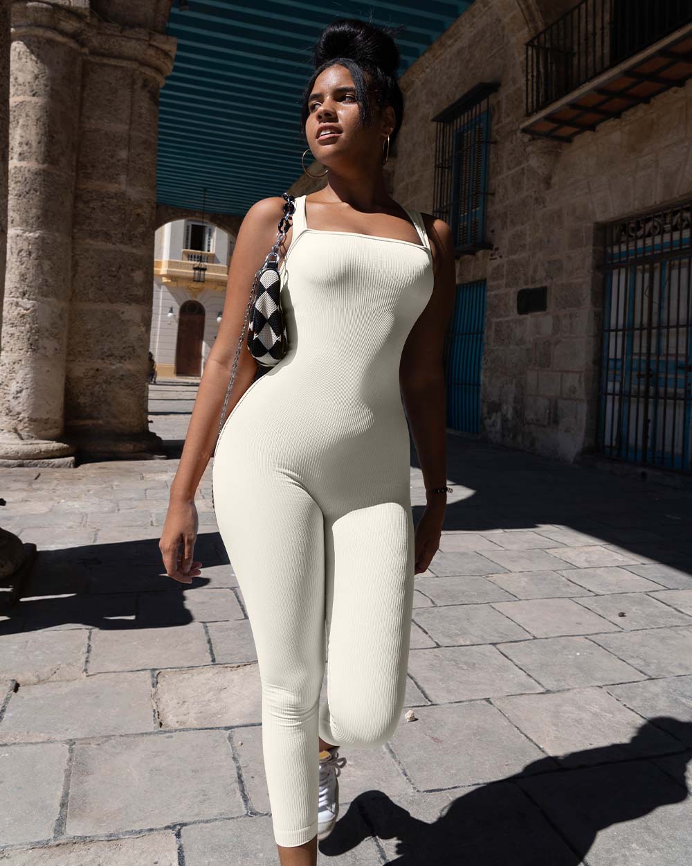Women Jumpsuits Square Neck Sleeveless