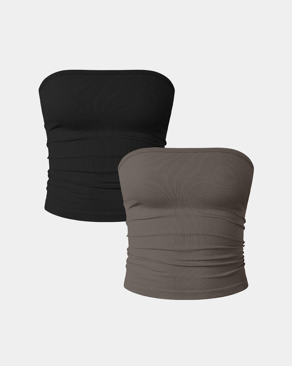 Tube Tops Strapless Sleeveless Classic-Fit Shirts  Crop Tops