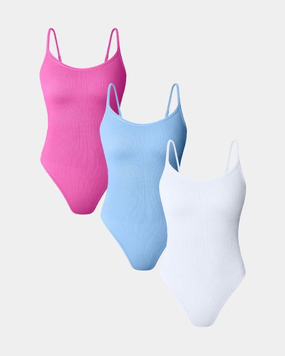 Sleeveless Adjustable Spaghetti Strip Bodysuits