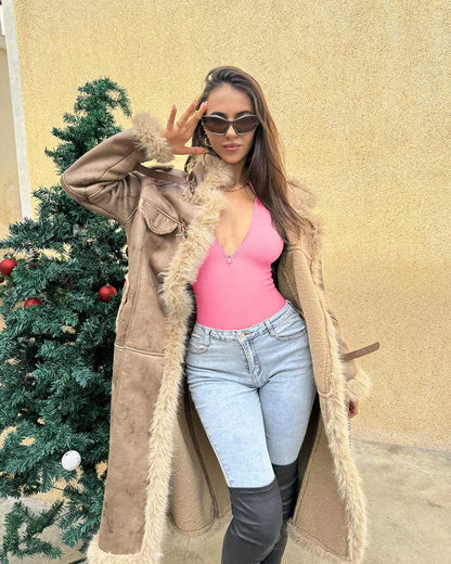 Zip Front Long Sleeve  Bodysuits