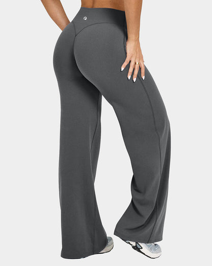 High Waist Stretch Casual Soft Straight Leg Bottoms