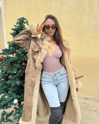 Zip Front Long Sleeve  Bodysuits