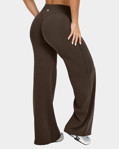 High Waist Stretch Casual Soft Straight Leg Bottoms